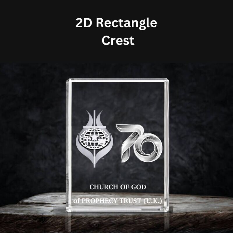 COGOP 70th Commemorative Crystal 2D Rectangle