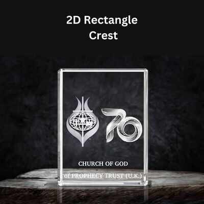 COGOP 70th Commemorative Crystal 2D Rectangle