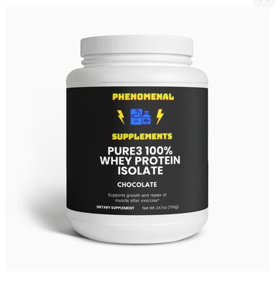 Pure3 100% Whey Protein Isolate(Chocolate)