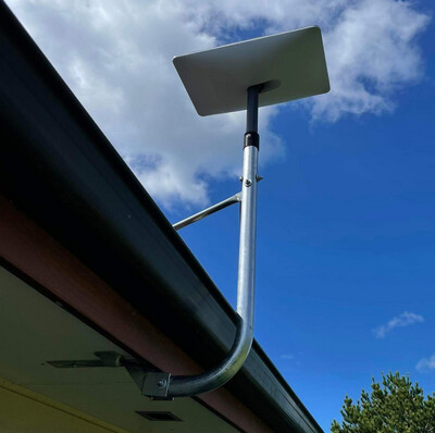 Starlink Compatible Eave Mount  Bracket With Pole Adapter - Gen 3 Option Available