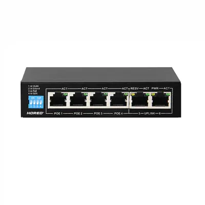 4 + 2 Port POE Ethernet Switch Compatible With Starlink