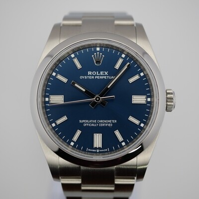 Rolex Oyster Perpetual 36 126000 blau 2021 LC100 B&P