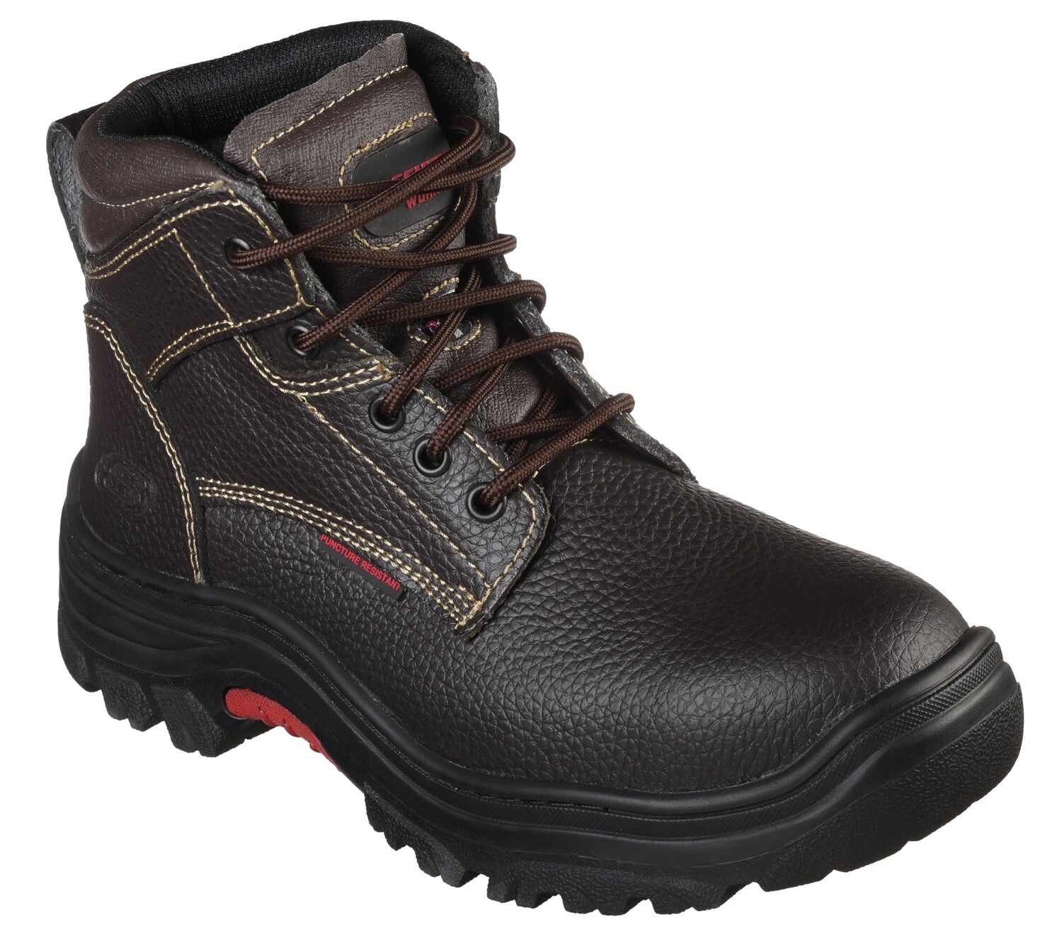 SKECHERS MEN WORK BURGIN-TARLAC ST 77143 BRN