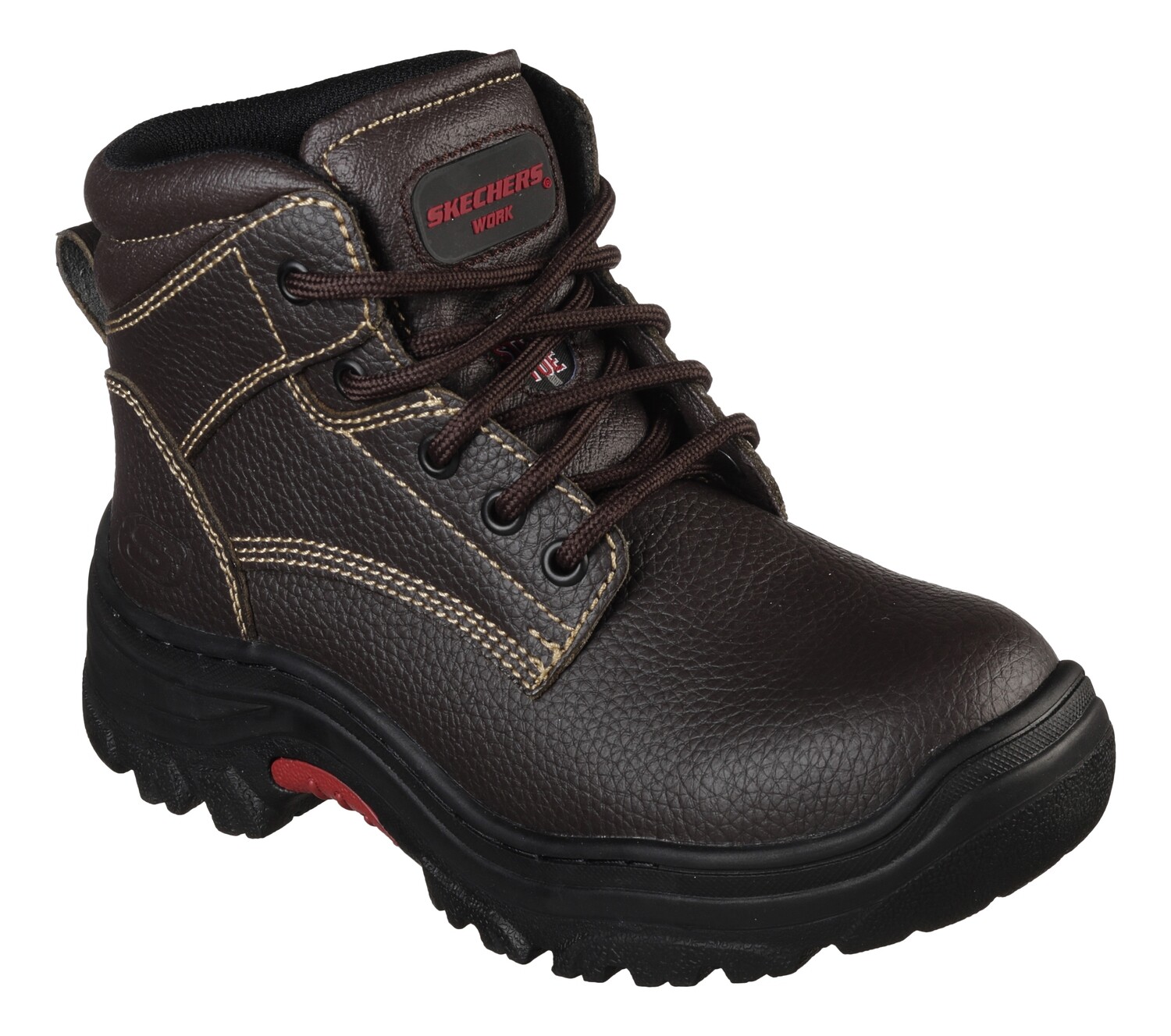 SKECHERS UNISEX WORK BURGIN-KRABOT ST BOOT 77241 BRN