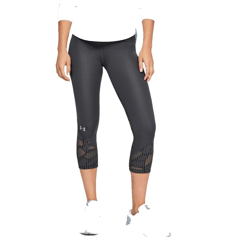 UNDER ARMOUR WOMEN FLY FAST RISING THREAD CROP TIGHTS 1350078-010