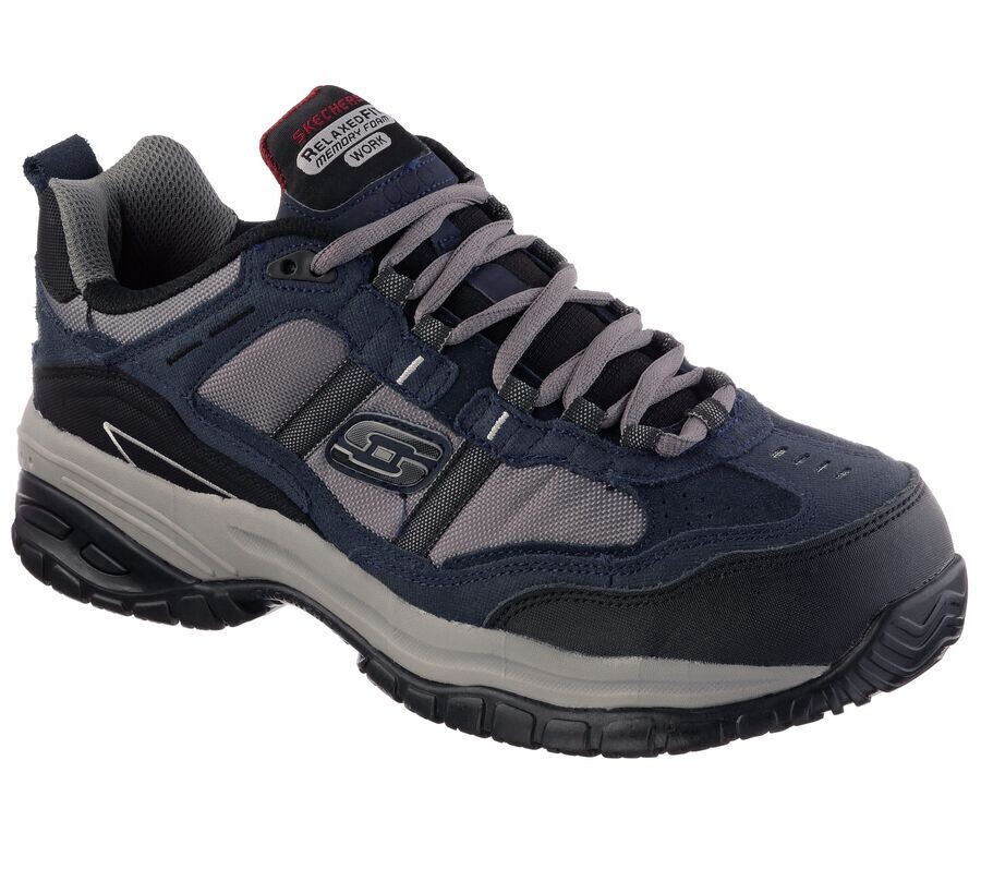 SKECHERS MEN SOFTRIDE-GRINNELL WIDE SAFETY BOOT 77013EW NVGY
