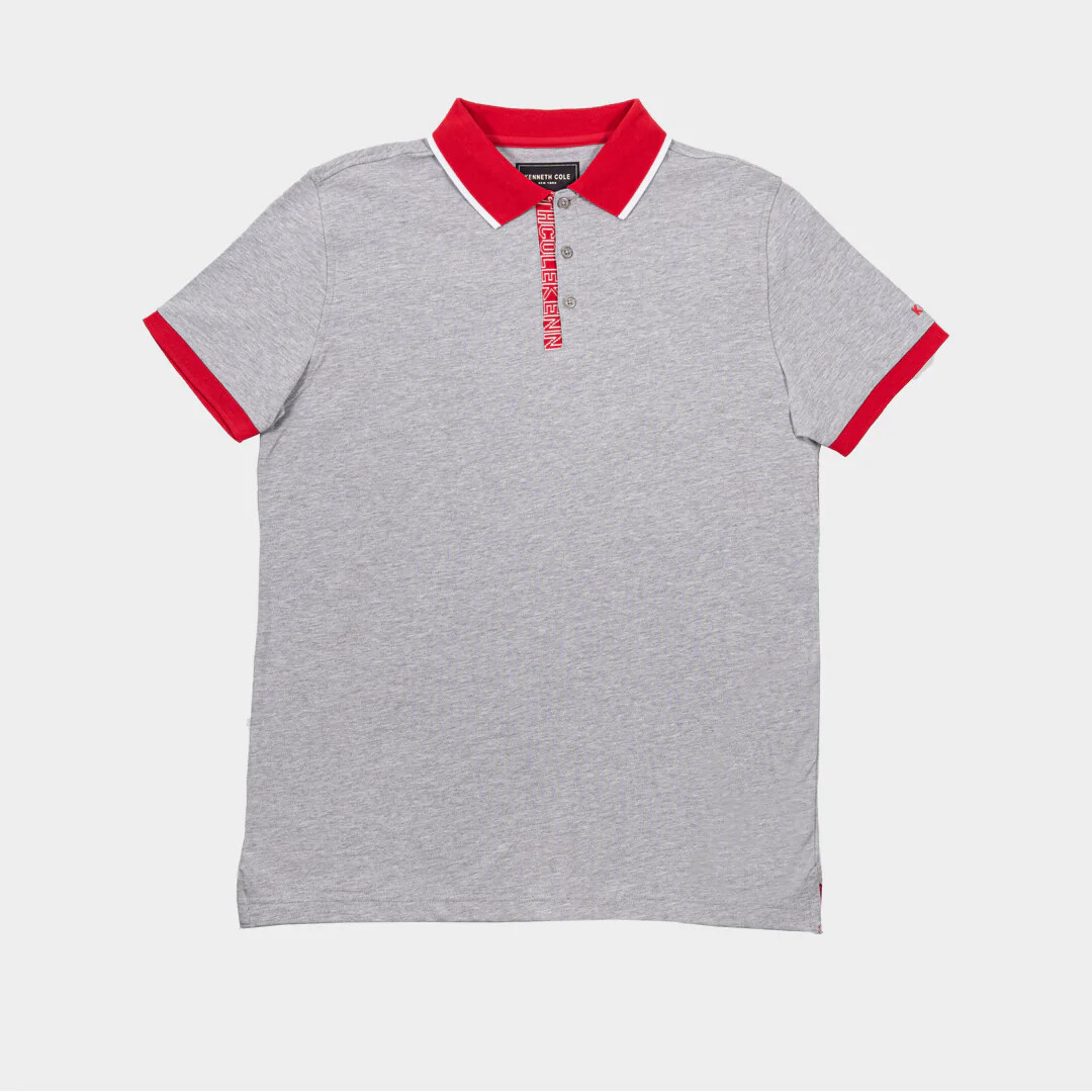 KENNETH COLE MEN POLO SHIRT KCPV22POL-08-01 LT GRY