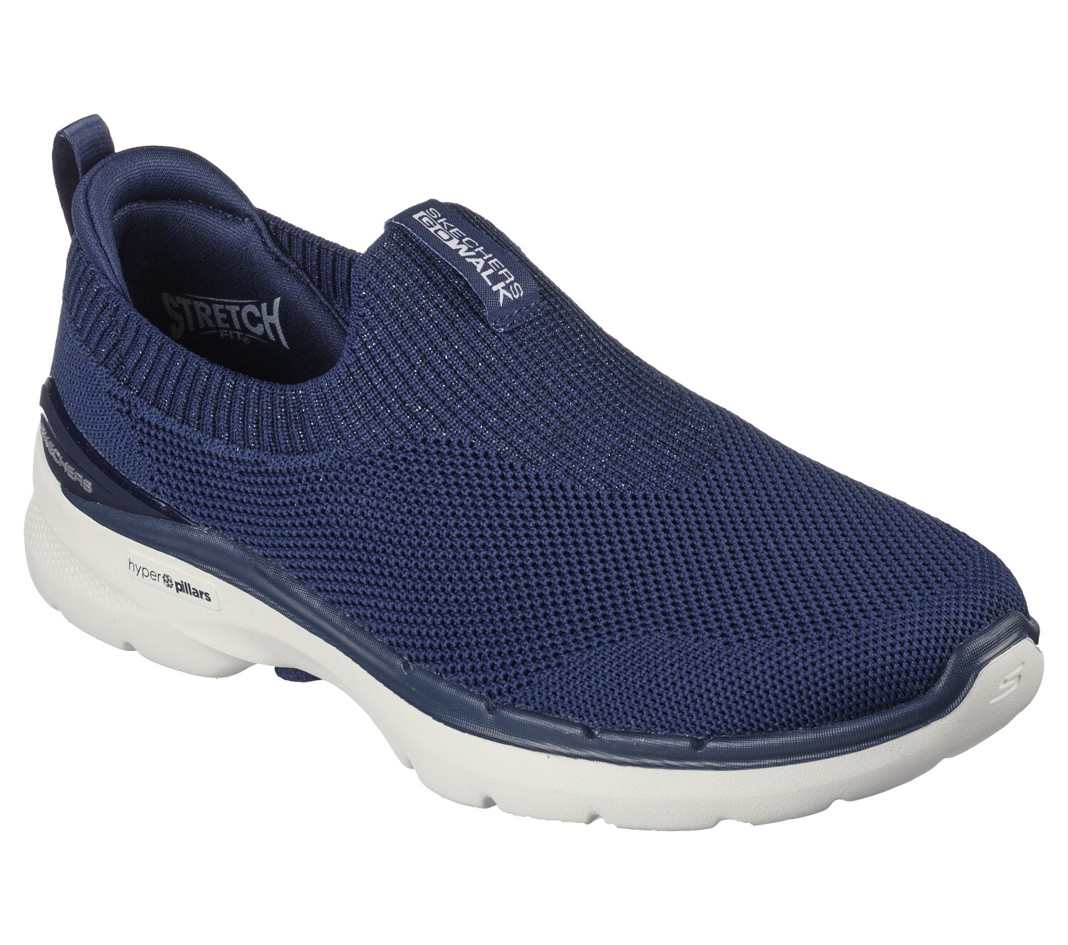 SKECHERS WOMEN GO WALK 6 VIBRANTSMILE SNEAKER 124530 NVY