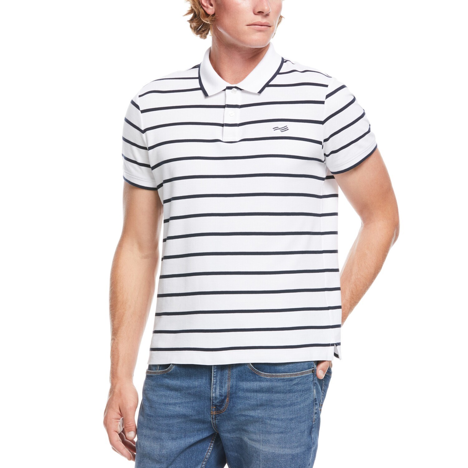 PERRY ELLIS MEN KNITTED STRIPED POLO SHIRT EHSK7006-126