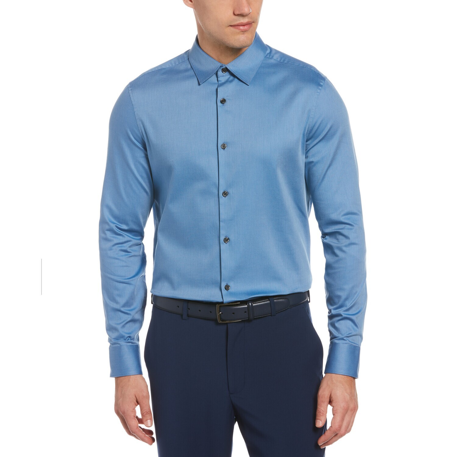 PERRY ELLIS MEN SNORKEL BLUE L/S SHIRT 4GFW7063-486 