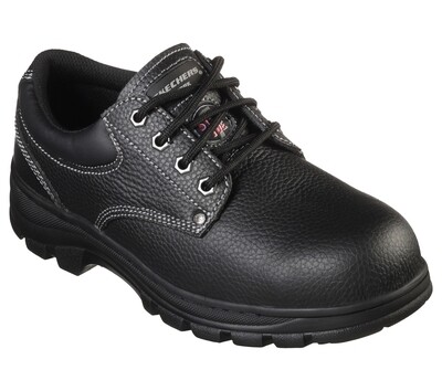 SKECHERS MEN WORKSHIRE TYDFIL STEEL TOE BOOT 77164 BLK