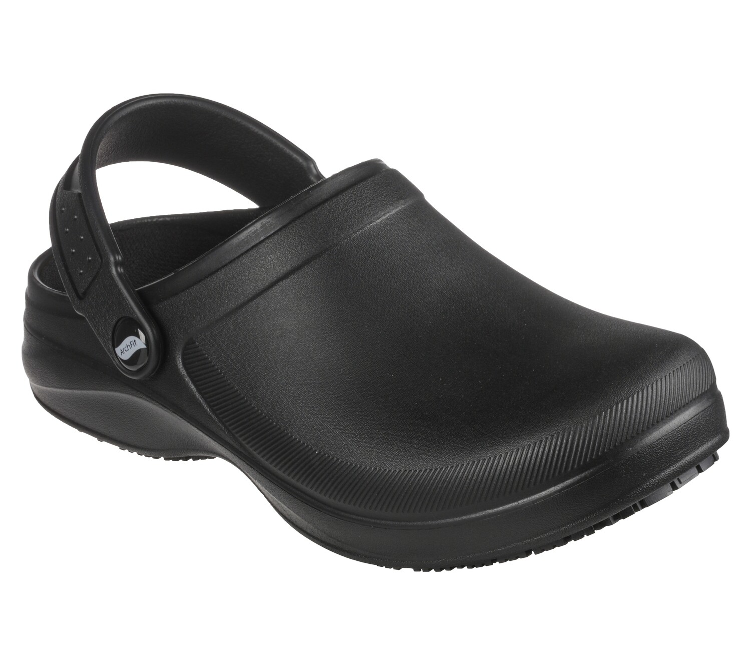 SKECHERS WOMEN ARCH FIT CROCS SANDAL 108067 BLK