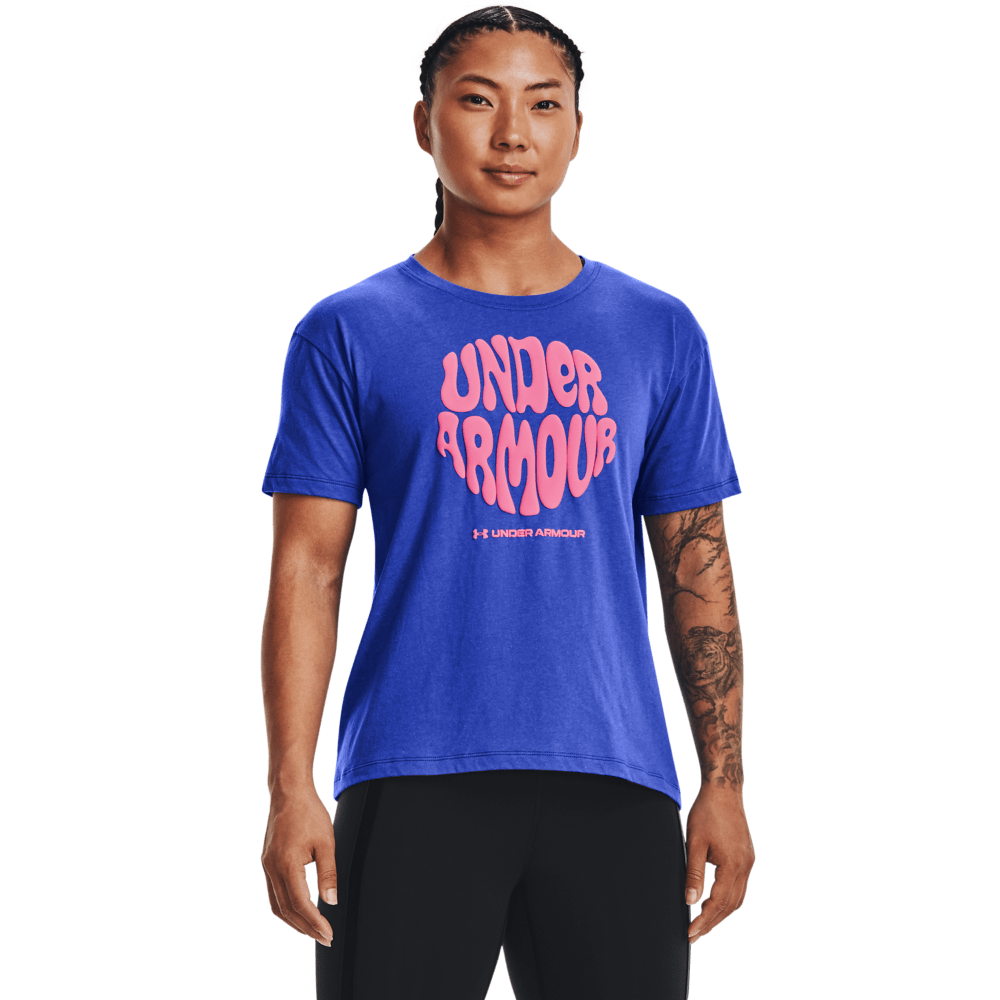 UNDER ARMOUR WOMEN GROOVY WORDMARK S/S T-SHIRT 1374168-486