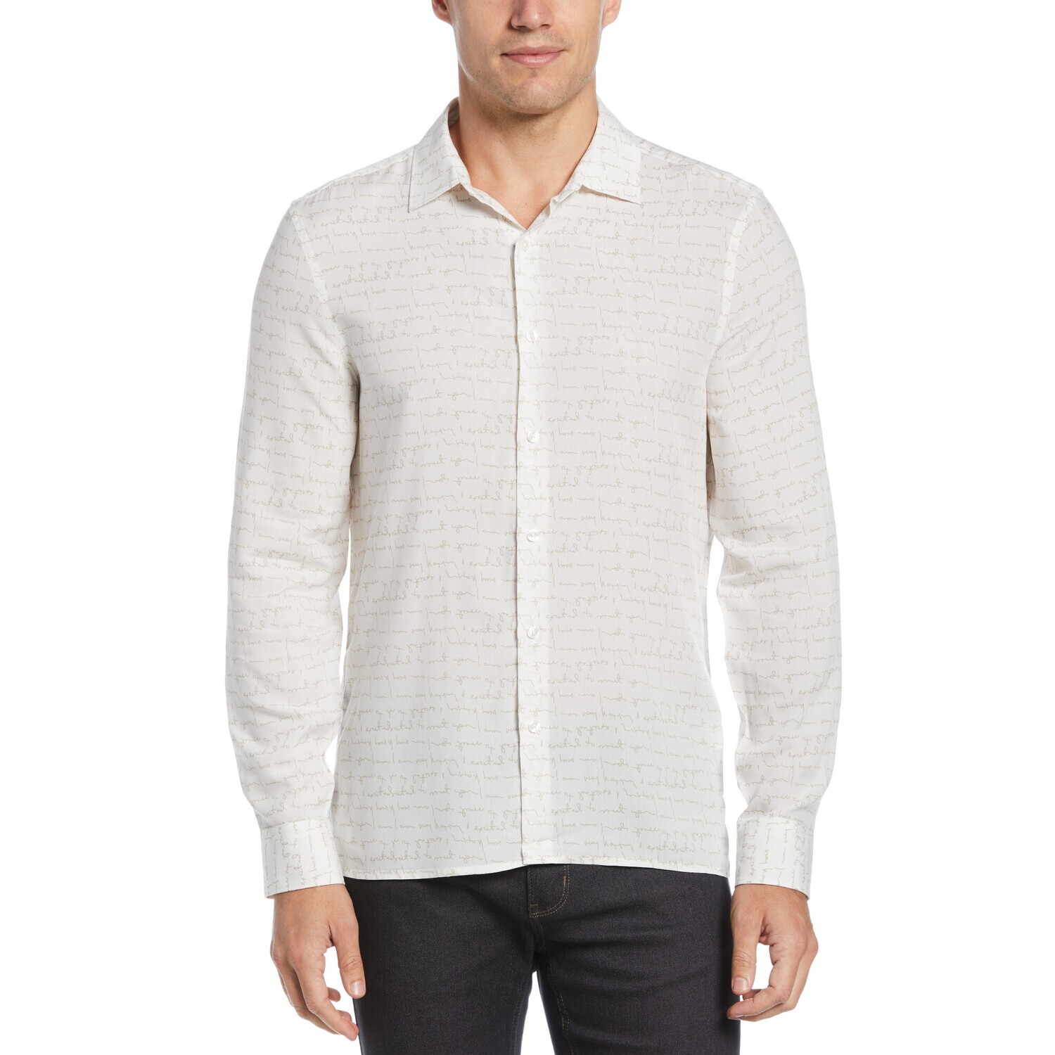 PERRY ELLIS MEN L/S CASUAL SHIRT 4HFW7030-126