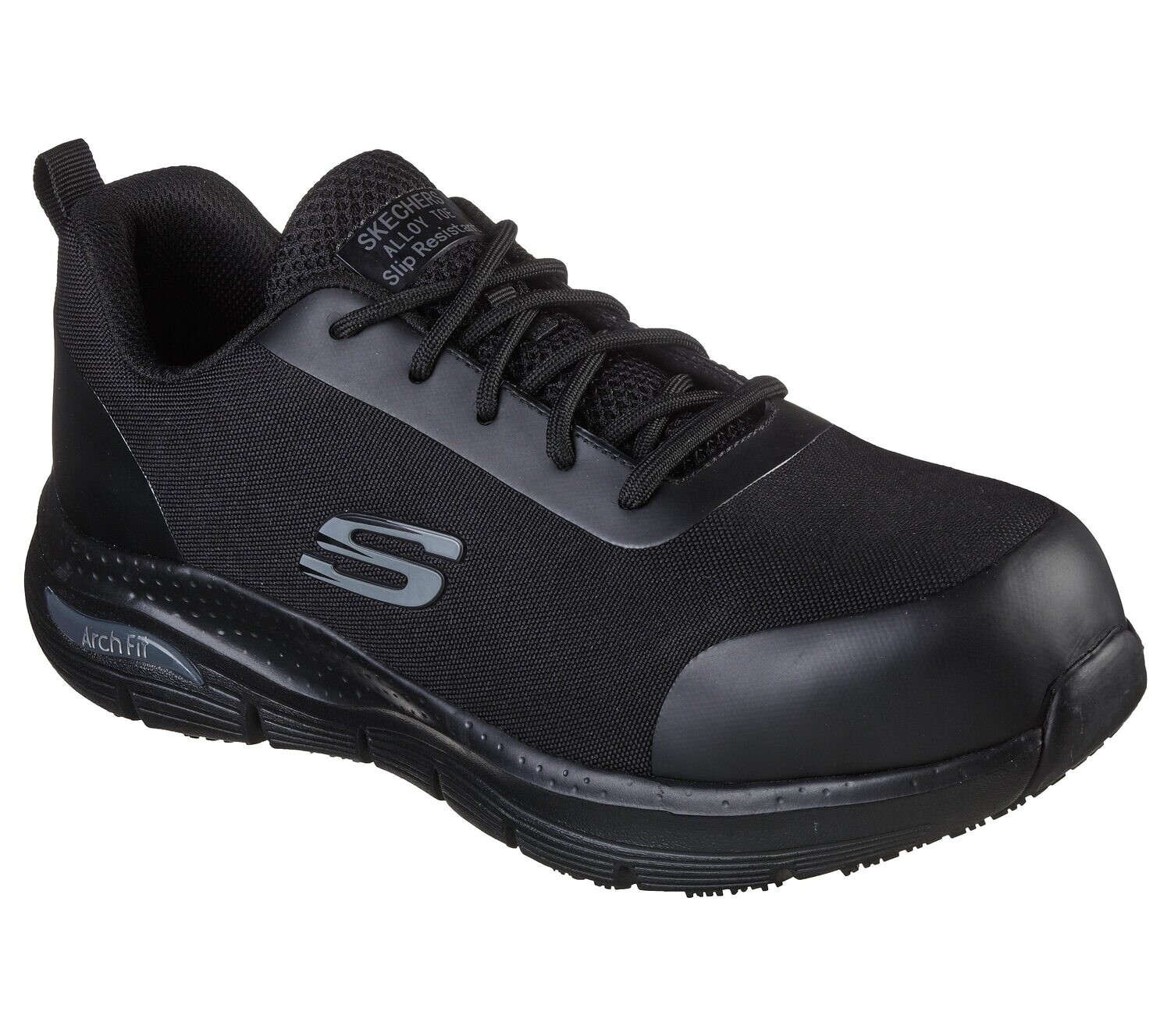 SKECHERS MEN ARCH FIT ALLOY TOE SAFETY BOOT 200086 BBK
