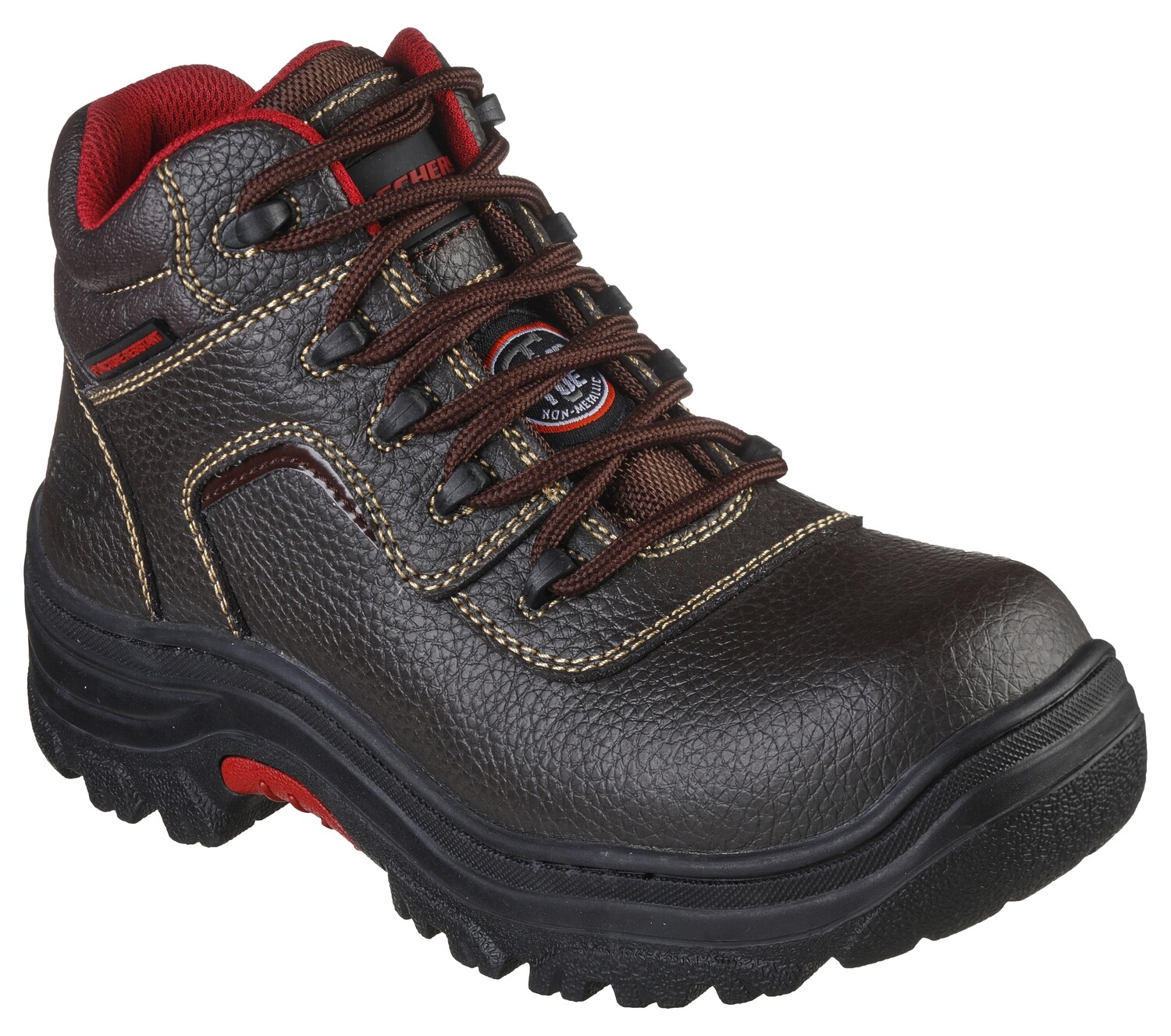 SKECHERS UNISEX BURGIN COMP TOE SAFETY BOOT 77288 BRN