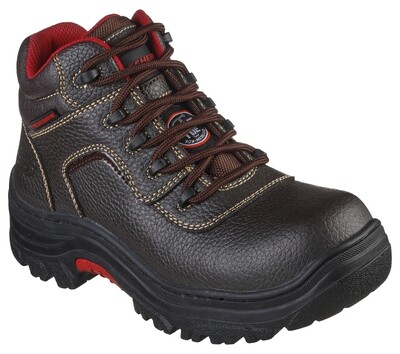 SKECHERS UNISEX BURGIN COMP TOE SAFETY BOOT 77288 BRN