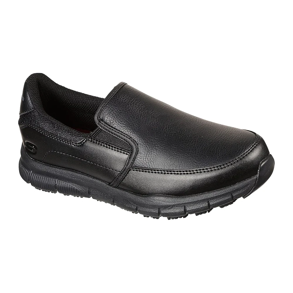 SKECHERS WOMEN WORK NAMPA SLIP RESISTANT SHOE 77236 BLK