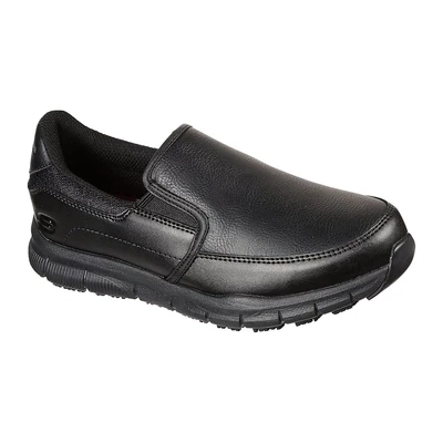 SKECHERS WOMEN WORK NAMPA SLIP RESISTANT SHOE 77236 BLK