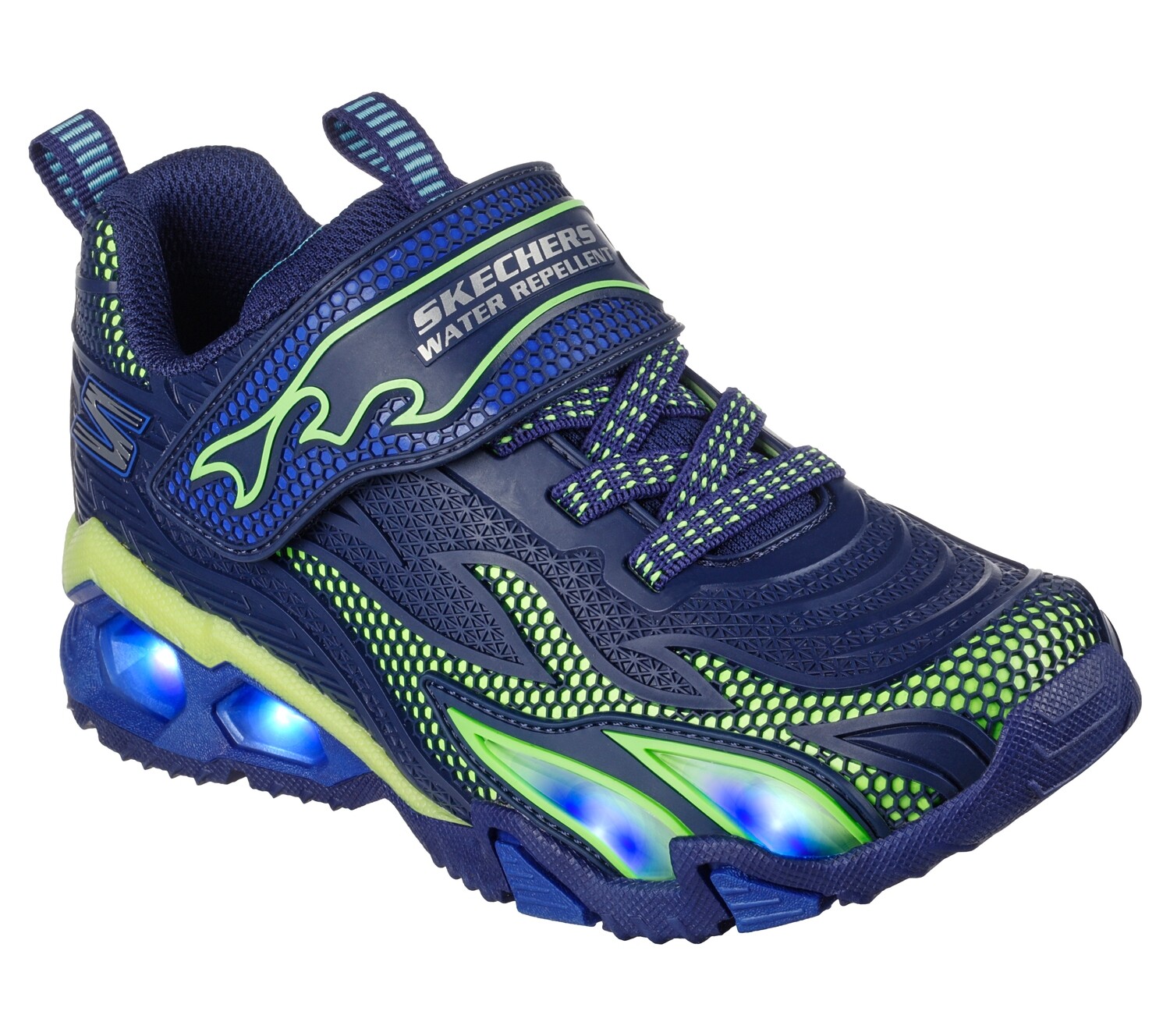 SKECHERS BOYS HYDRO LIGHTS HEAT STRIDE SNEAKER 400116L NVLM