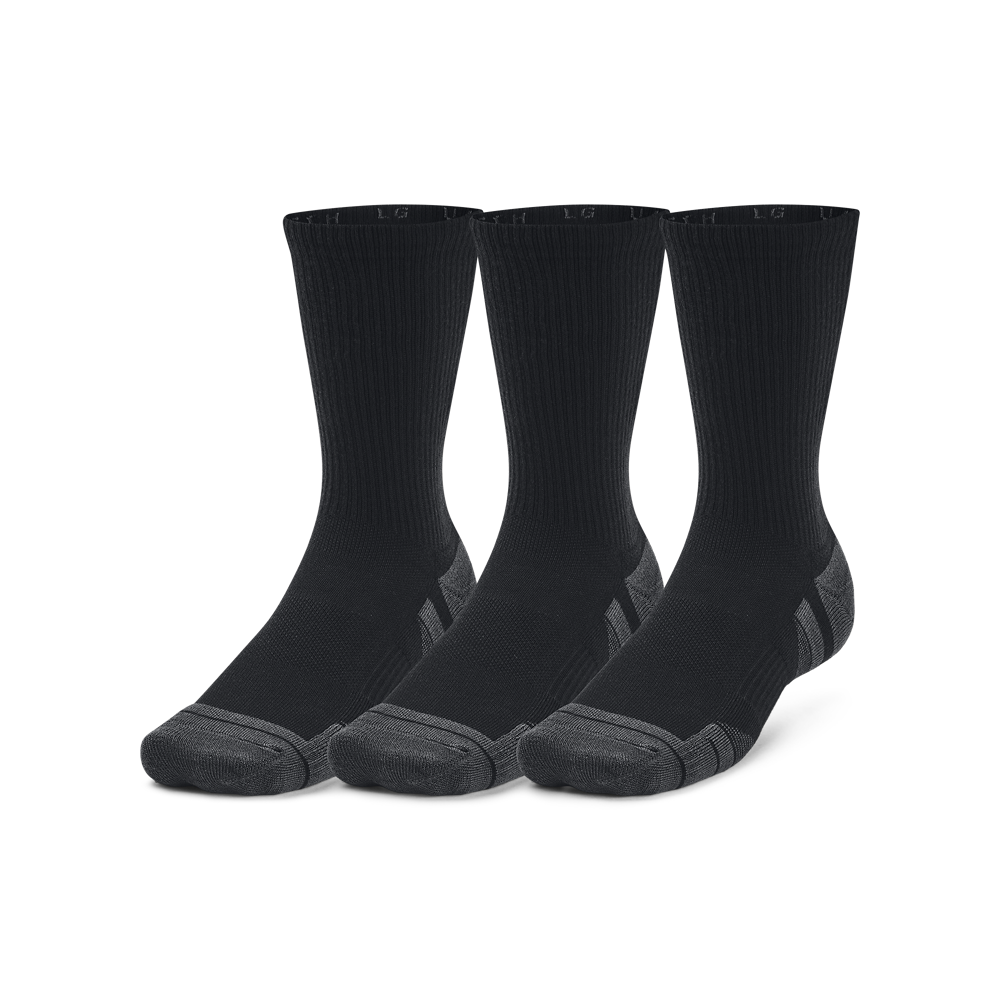 UNDER ARMOUR UNISEX PERFORMANCE TECH 3PK CREW SOCK 1379512-001 