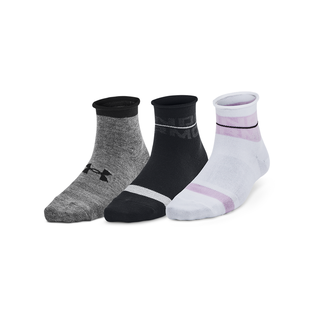 UNDER ARMOUR WOMEN ESSENTIAL NOV 3PK SOCK 1384025-001 