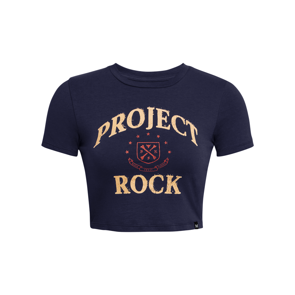 UNDER ARMOUR WOMEN PROJECT ROCK Q3 ARENA CROP TOP 1380187-410
