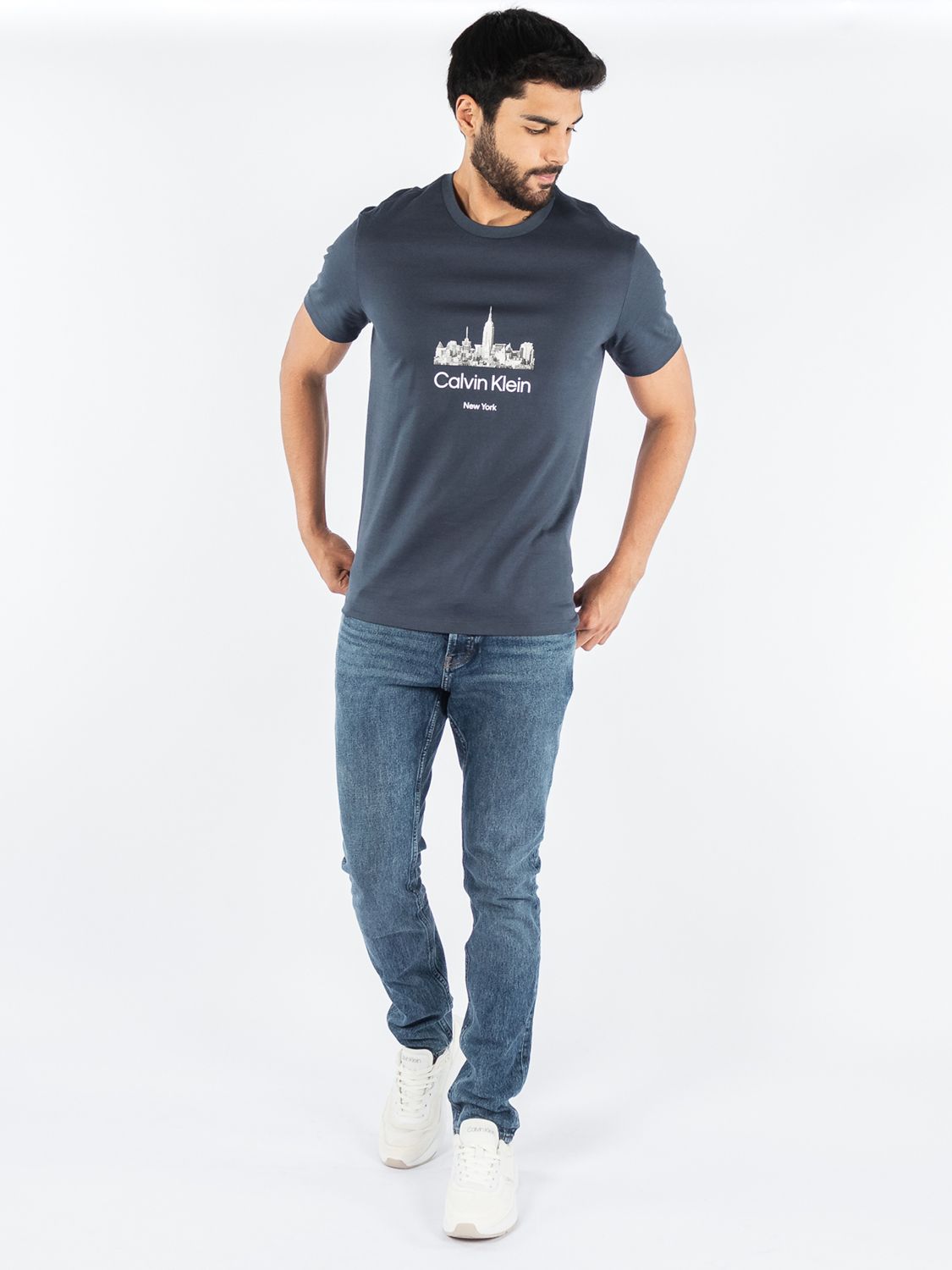 CALVIN KLEIN MEN LOGO CREW NECK T-SHIRT 40HM864410