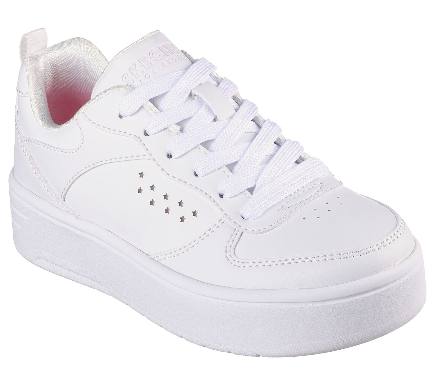 SKECHERS KIDS COURT HIGH SNEAKER 310197L WHT
