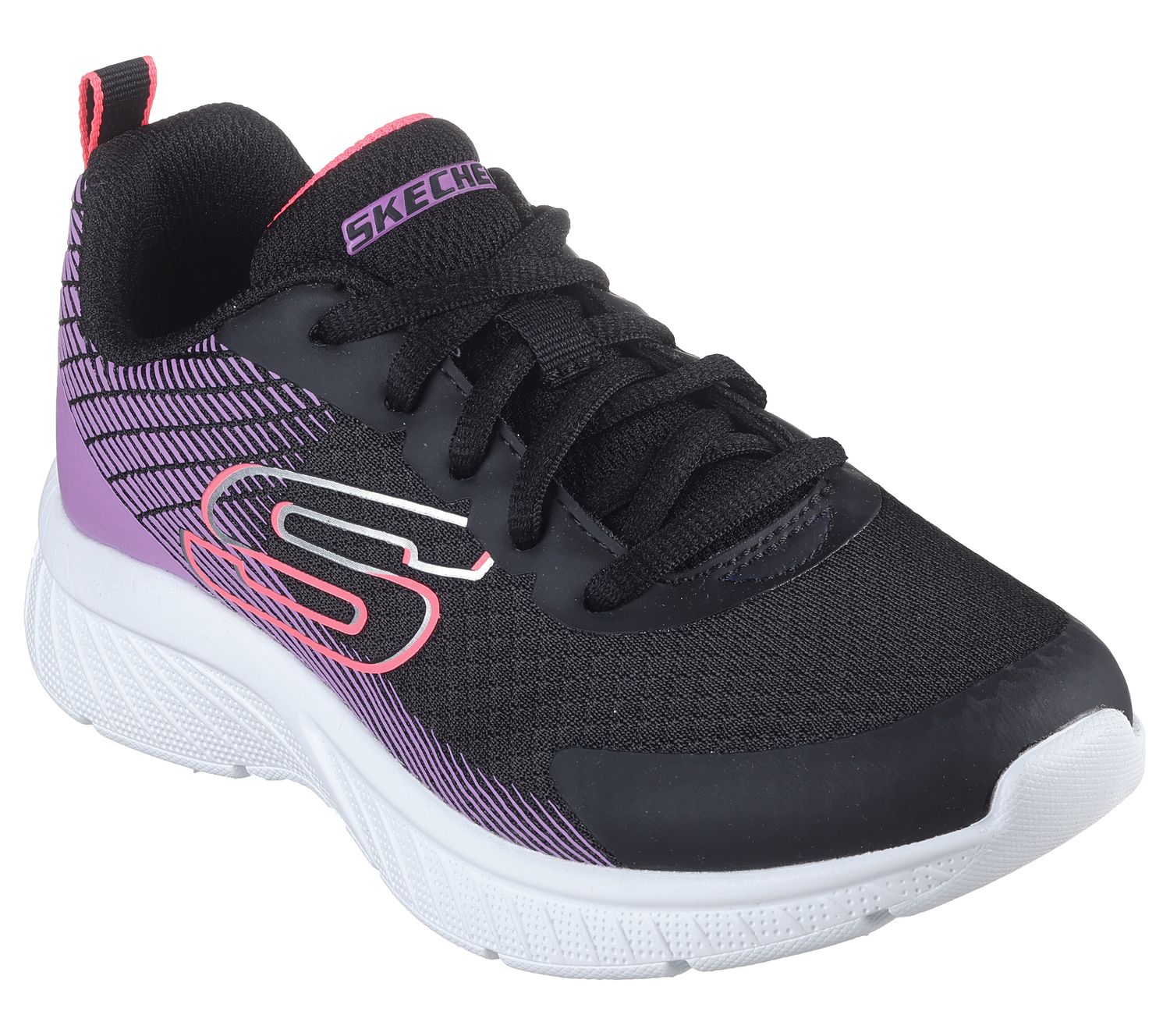 SKECHERS GIRLS MICROSPEC PLUS SNEAKER 303608L BKPR