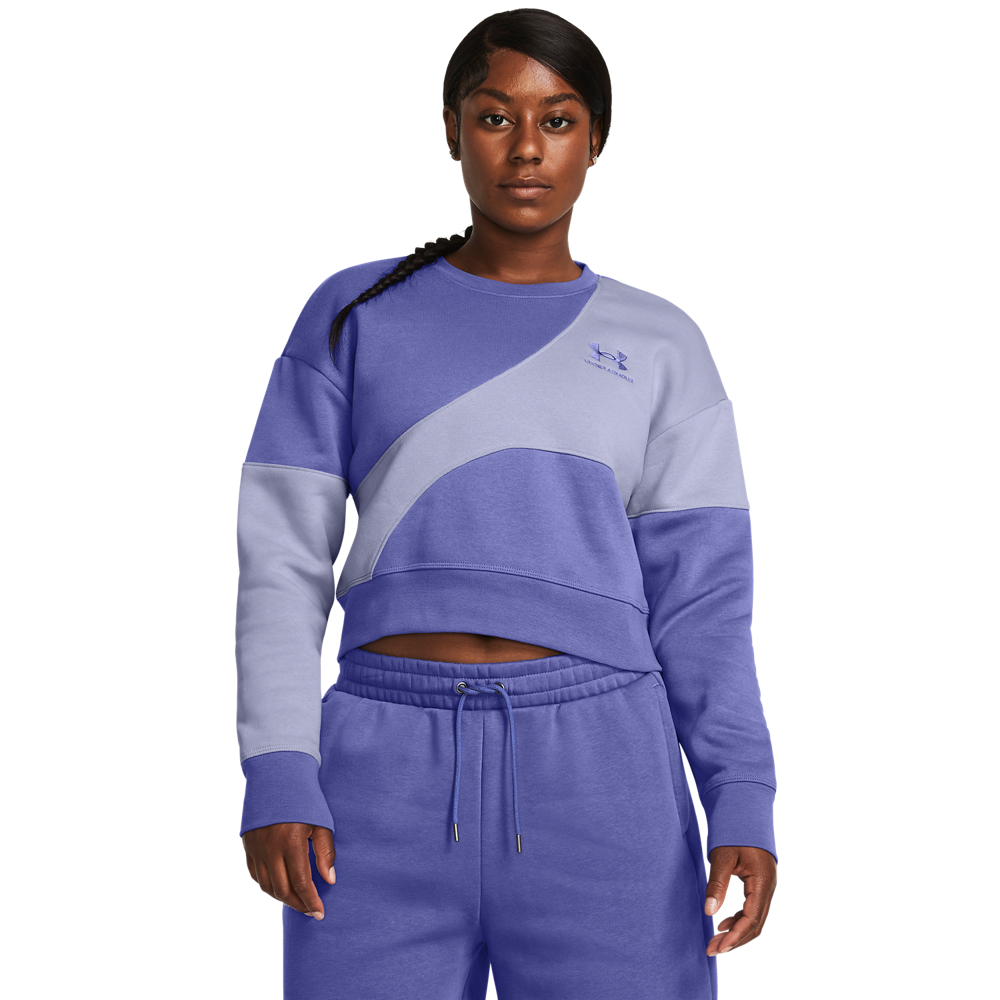 UNDER ARMOUR WOMEN ESSENTIAL FLEECE CROP TOP 1382721-561