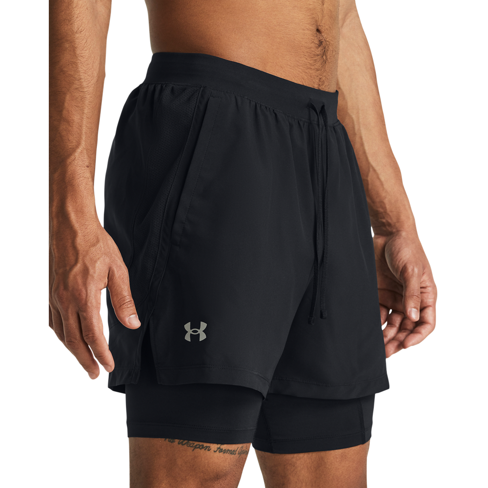 UNDER ARMOUR MEN LAUNCH 5 2 IN 1 SHORT 1382640-001
