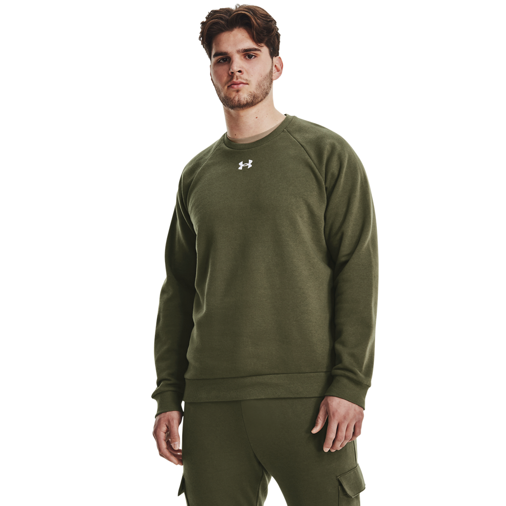 UNDER ARMOUR MEN RIVAL FLEECE CREW NECK T-SHIRT 1379755-390