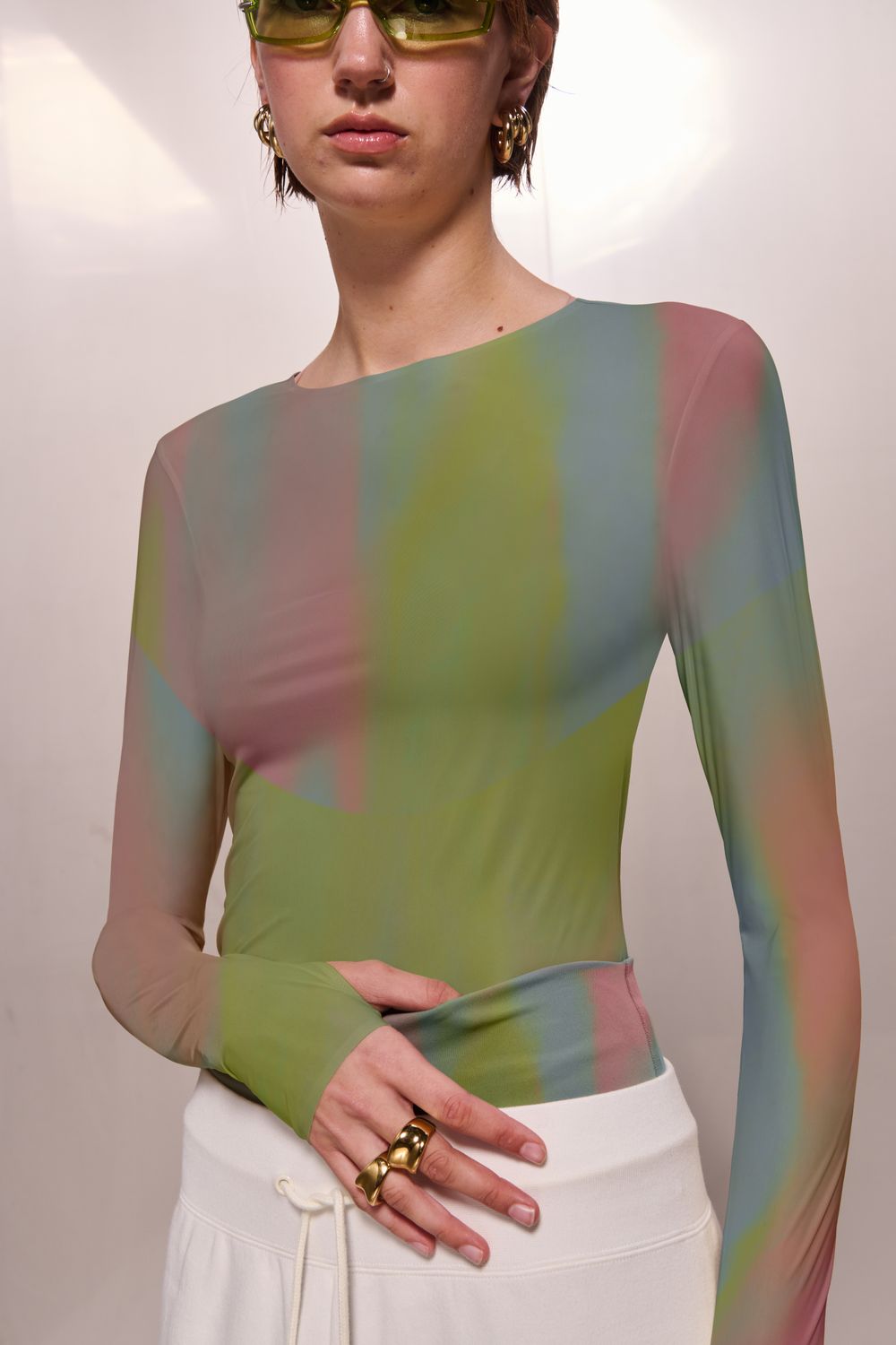 NIKE WOMEN DF ADY SHEER LONG SLEEVE TOP HF6736-629