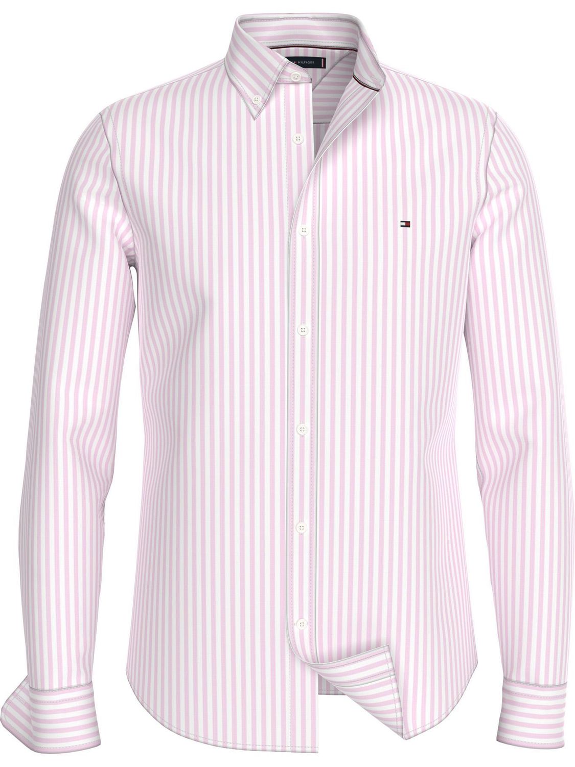 TOMMY HILFIGER MEN CLASSIC POPLIN STRIPE  L/S SHIRT  MW0MW345730D1