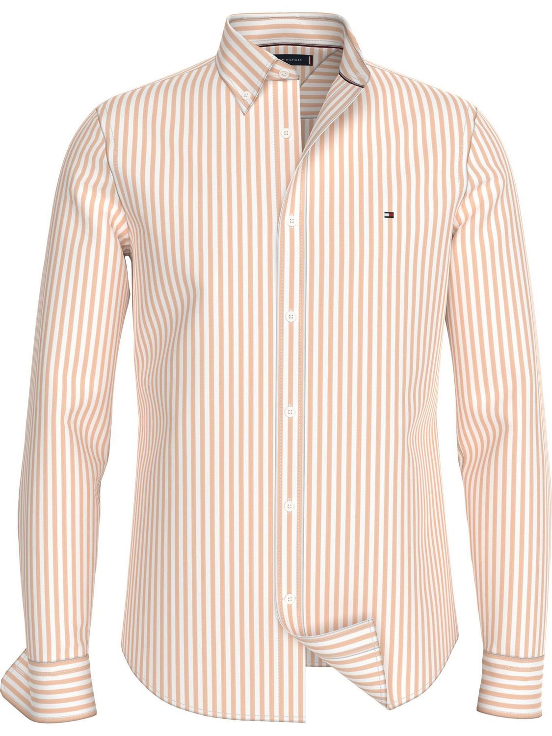 TOMMY HILFIGER MEN CLASSIC POPLIN STRIPE  L/S SHIRT  MW0MW345730FA