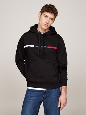 TOMMY HILFIGER MEN HILFIGER CHEST INSERT HOODIE MW0MW37361BDS