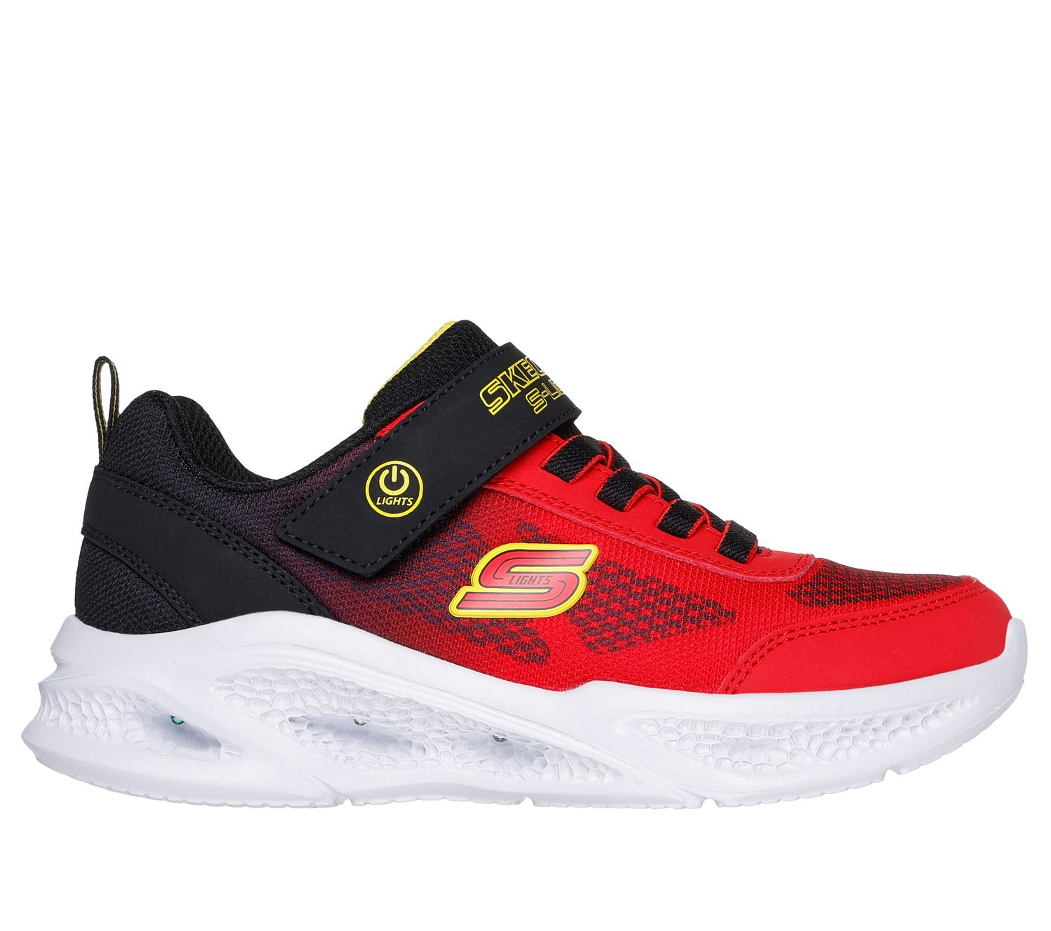 SKECHERS BOYS METEOR LIGHTS KRENDO SNEAKER 401495L RDBK