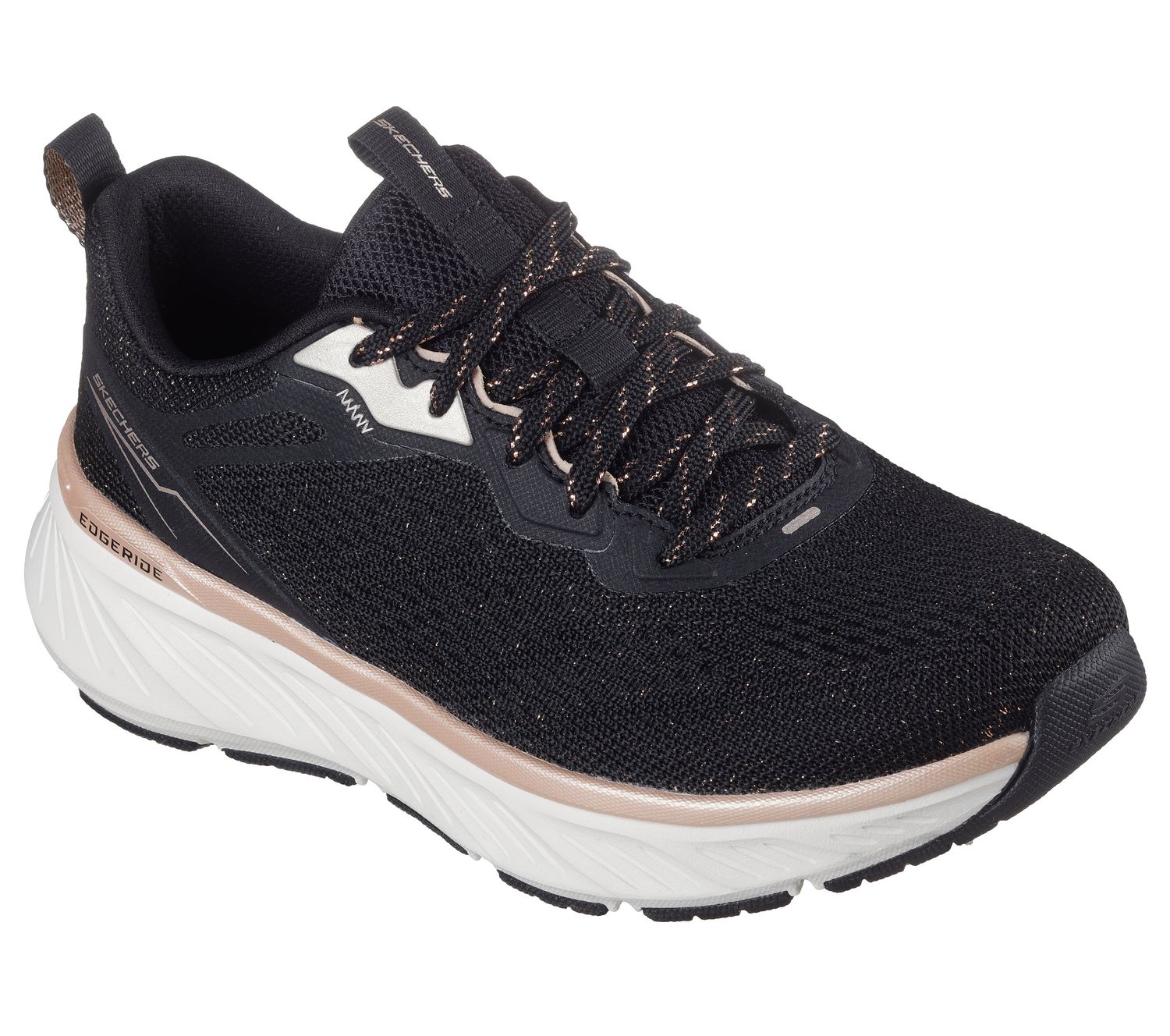 SKECHERS WOMEN SOFTRADIANCE SNEAKERS 150477 BKRG
