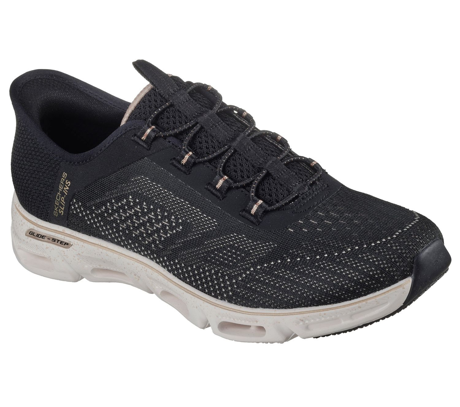 SKECHERS WOMEN GLIDE STEP GRAVITY SNEAKER 104610 BKGD