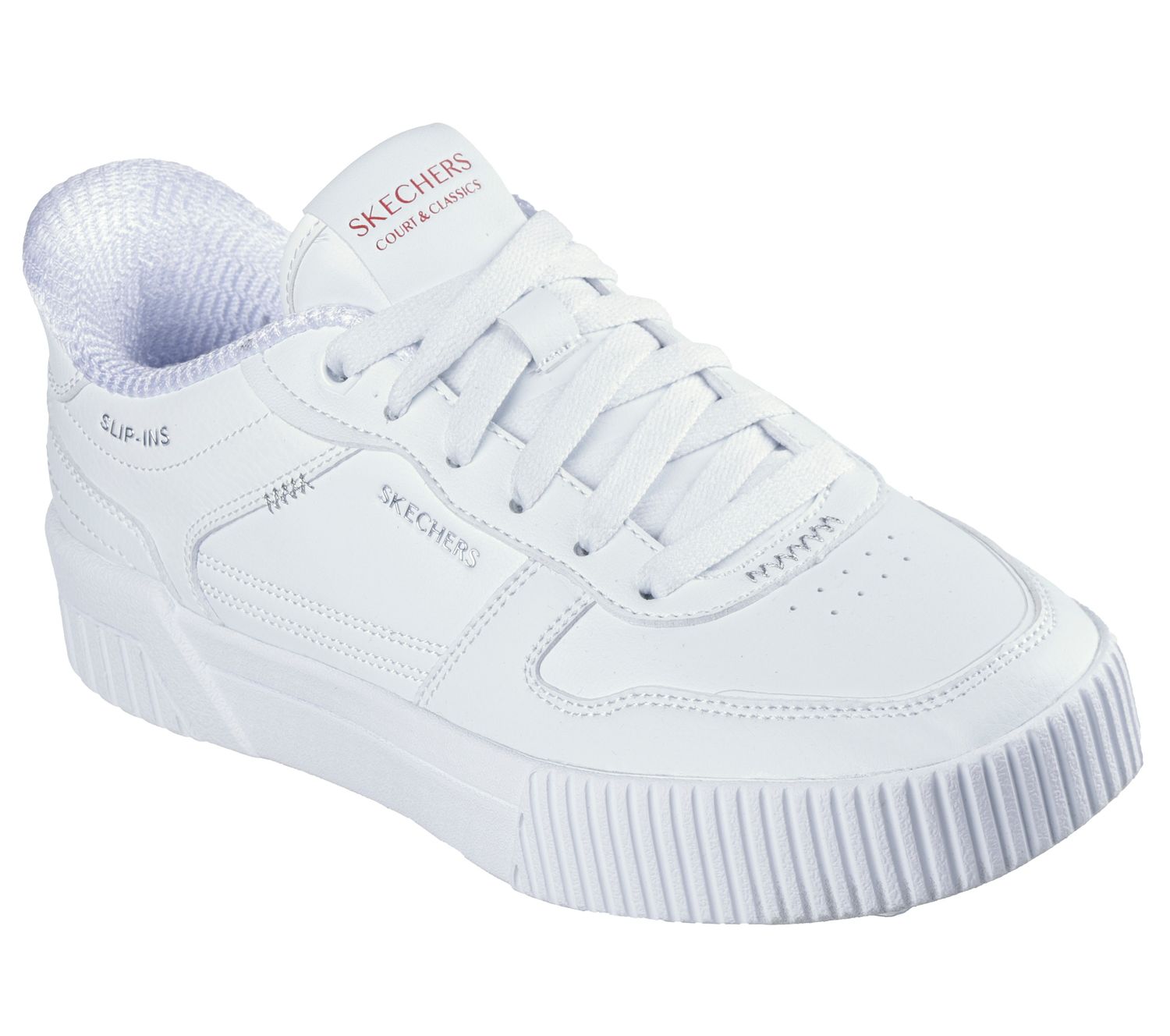 SKECHERS WOMEN JADE-PUT IT IN NEUTRAL SNEAKER 185222 WHT