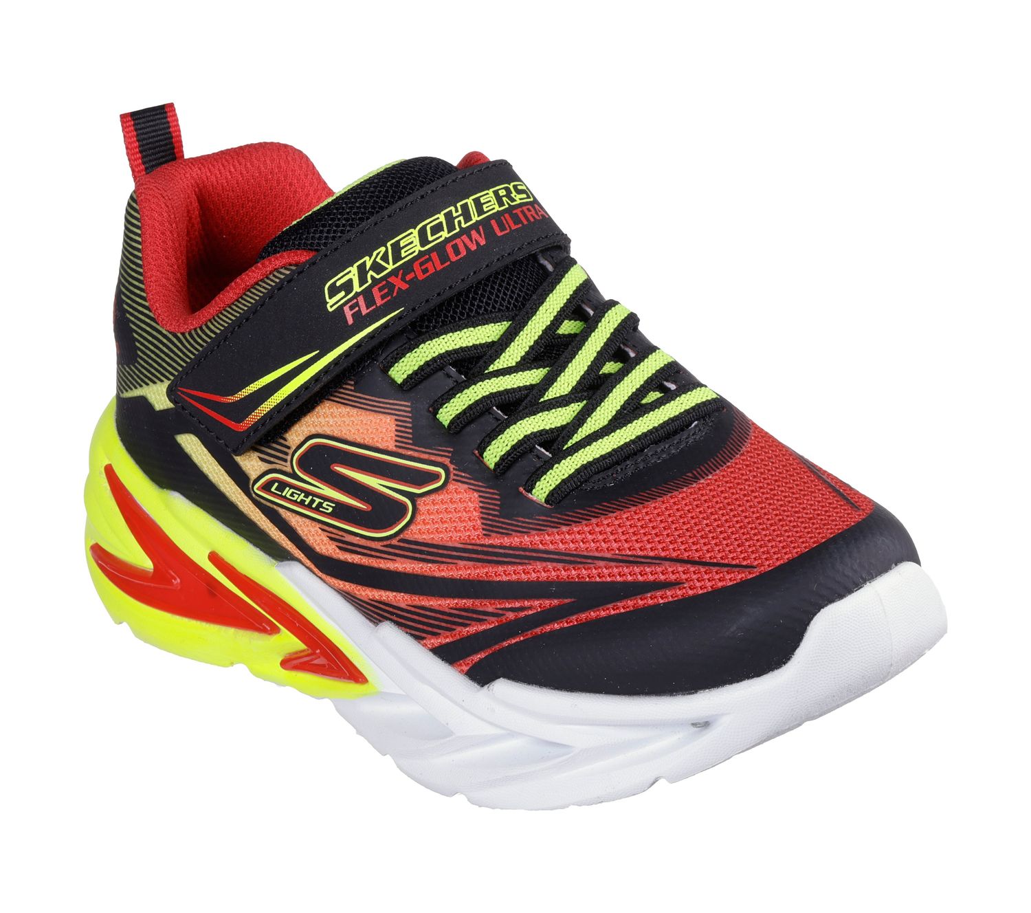 SKECHERS BOYS FLEX-GLOW ULTRA SNEAKER 400139L BKRD