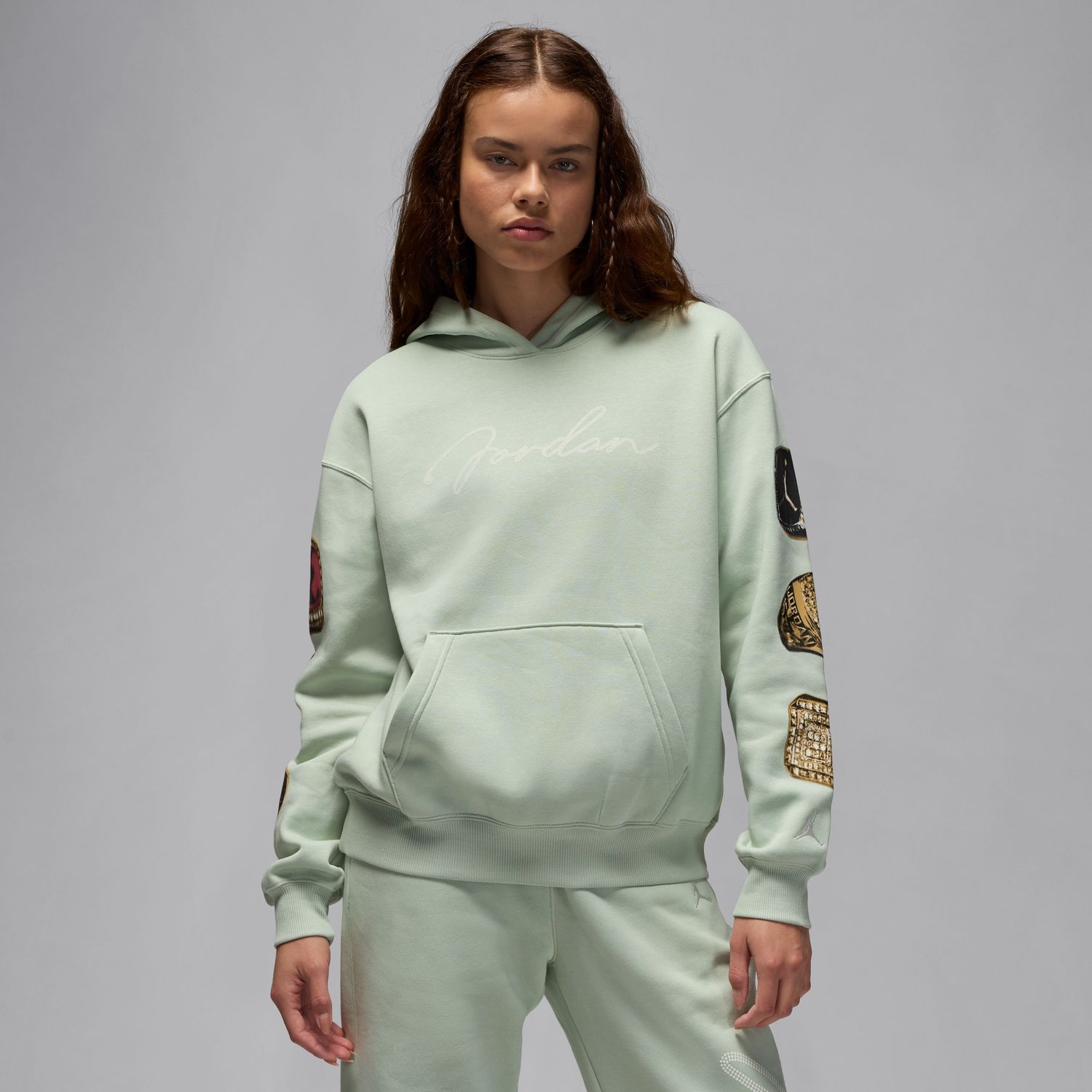 NIKE WOMEN BRKLN FLC PO L/S FULL ZIP HOODIE HJ0202-017