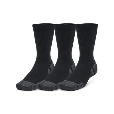 UNDER ARMOUR UNISEX PERFORMANCE TECH 3PK CREW SOCK 1379512-001 