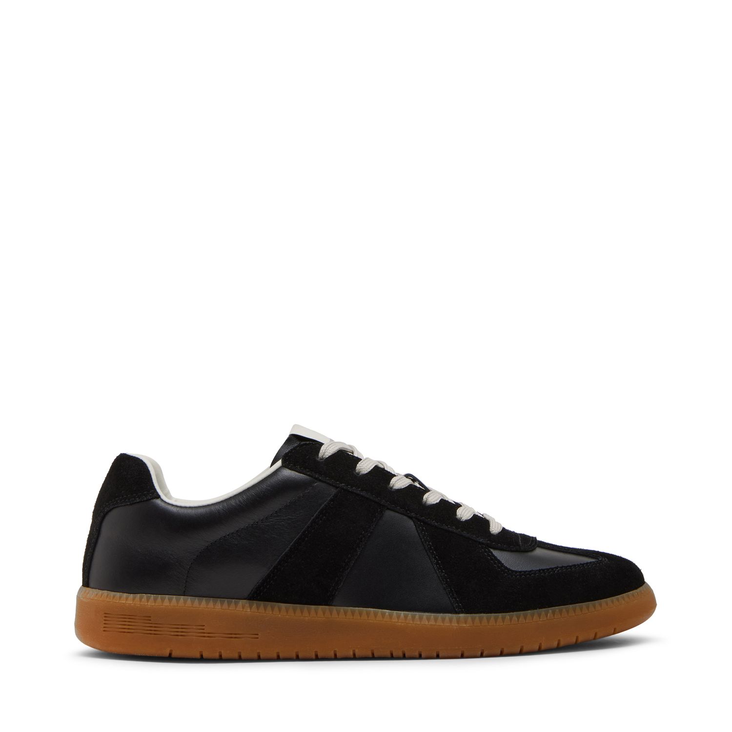STEVE MADDEN MEN DIXON LEATHER SNEAKER DIXO02M1 BLACK LEAT