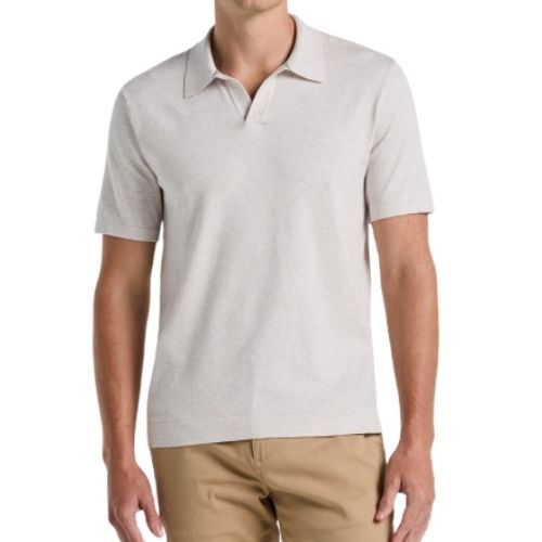 PERRY ELLIS MEN SHORT SLEEVE SWEATER ISLAND FOSSIL 4KSG7218-249