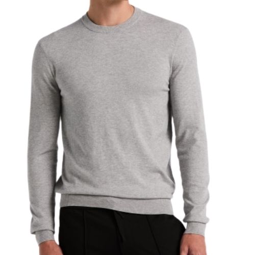 PERRY ELLIS MEN LONG SLEEVE TECH CREW QUIET SWEATER GRAY HEATHER 4GFG7221-096