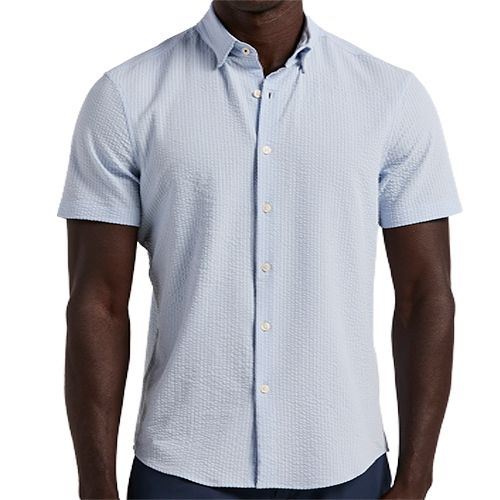 PERRY ELLIS MEN S/S SHIRT KENTUCKY BLUE 4KSW7006-496