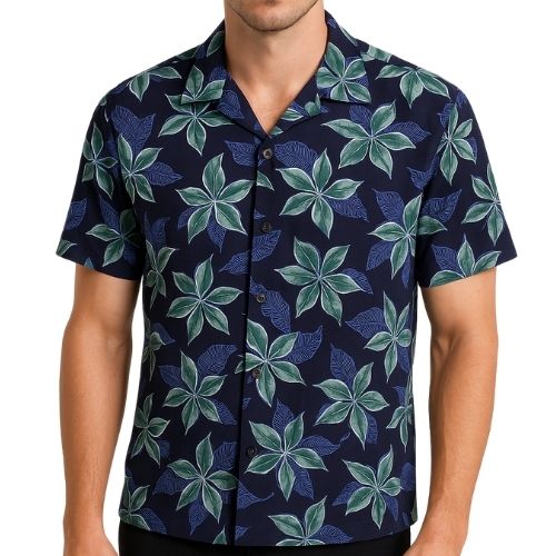 PERRY ELLIS MEN S/S CASUAL ECOVERO SHIRT DARK SAPPHIRE 4KRW7016-405