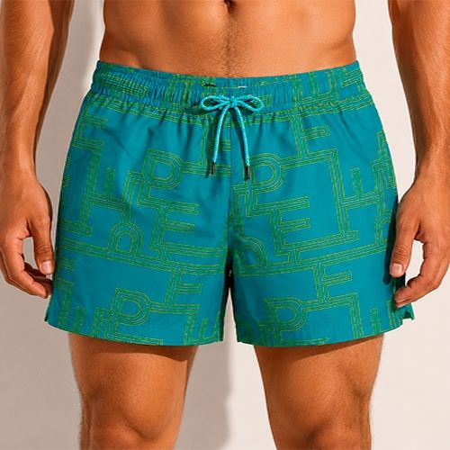 PERRY ELLIS MEN S/S SWIM TRUNKS BLUE DEPTHS 4IRS7012-393